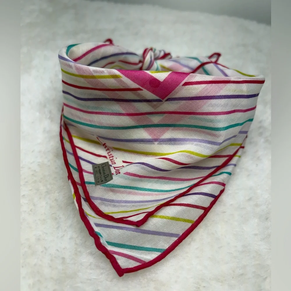 Dior choker scarves new Striped Multicolor Scarf